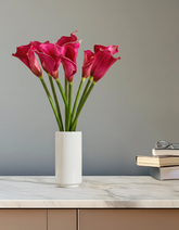 Artificial Calla Lily Flower Sticks (5 Sticks, 70 cm, Purple)